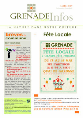 Grenade Infos - avril 2019