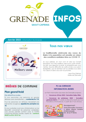 Grenade Infos - janvier 2022